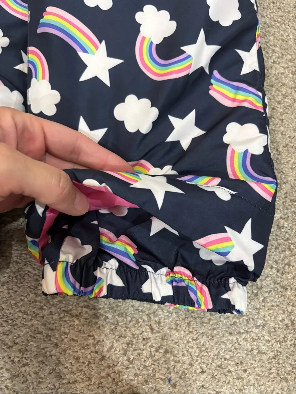 The Children's Place Snowsuit Girls Rainbow Bib Snow Overalls Size 3T